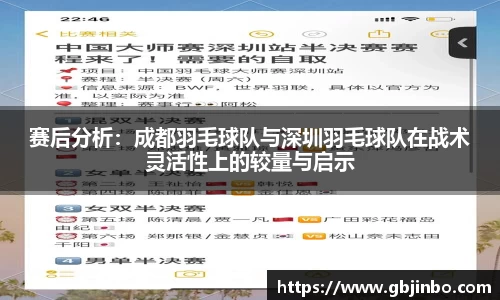 赛后分析：成都羽毛球队与深圳羽毛球队在战术灵活性上的较量与启示